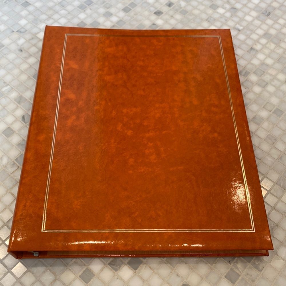Retro Orange Photo Album Scrapbook New